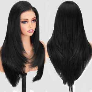 Peerless Straight Wigs Human Hair 200% Density HD Frontal Wig, 100% Real Human Hair Pre Plucked Wig with Baby Hair Glueless 13x6 Large Lace Space Human Hair Wig No Synthetic Blend(26 Inch)